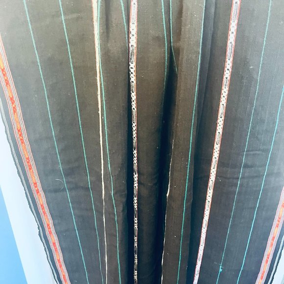 Striped Black Warm Scarf - Picture 7 of 9